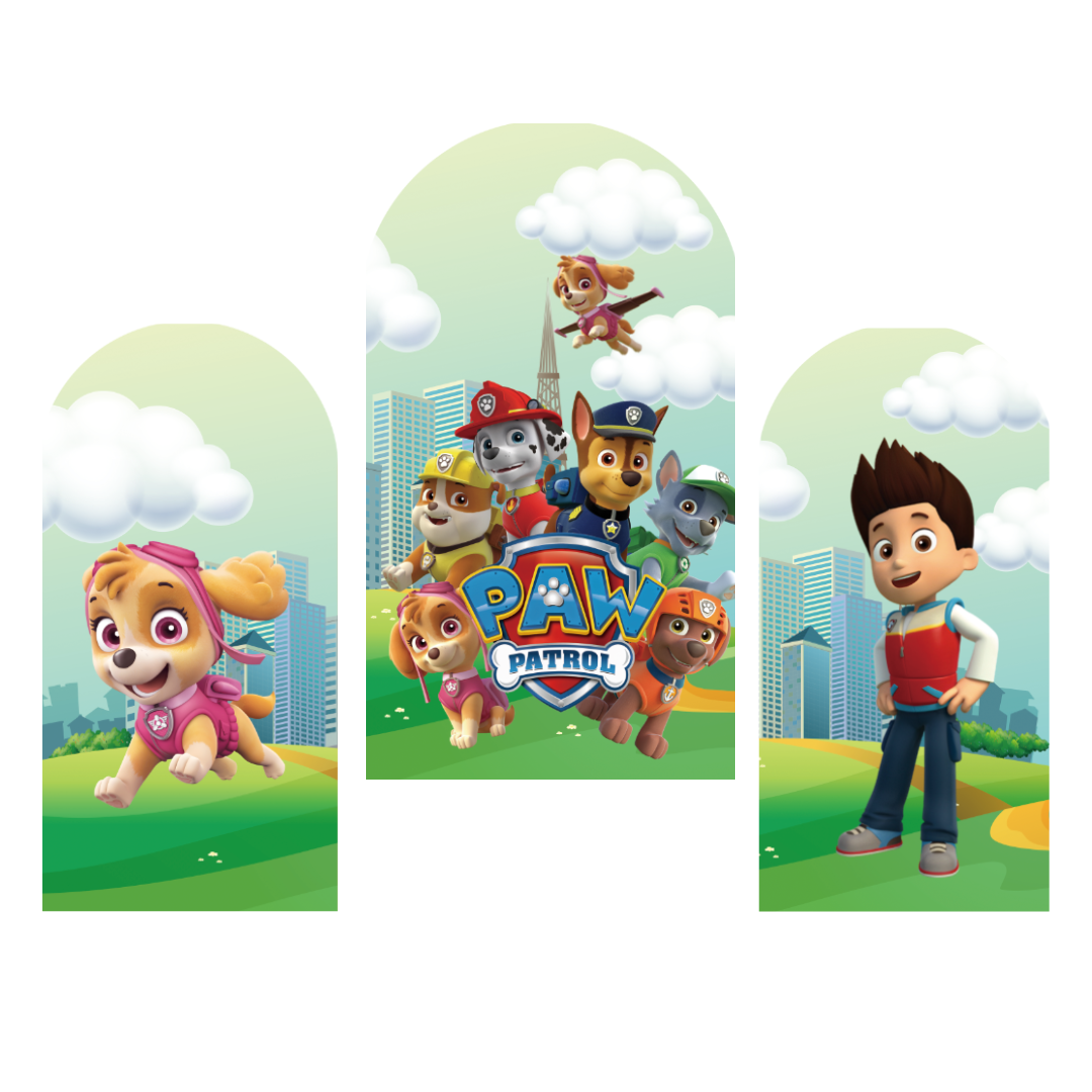 Leie Barnebursdag Backdrop-Paw Patrol