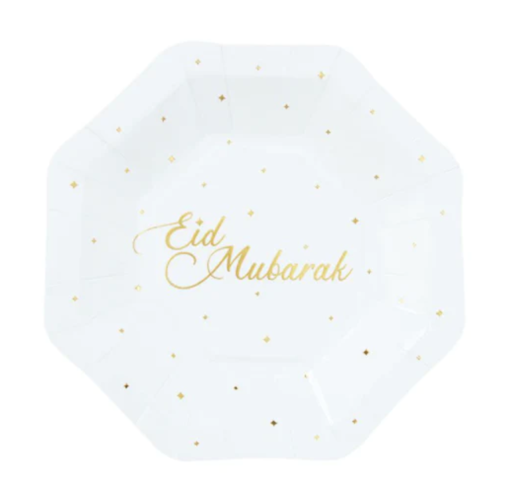 Papptallerken, Eid Mubarak, 18 cm